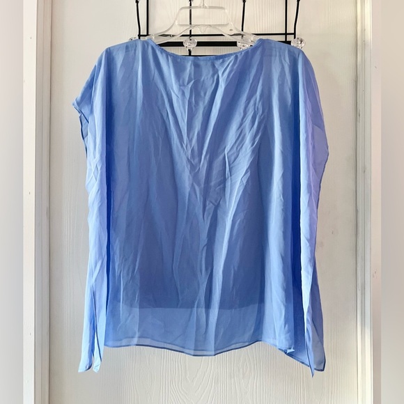 Ann Taylor Light Blue Sheer Blouse - Picture 6 of 7